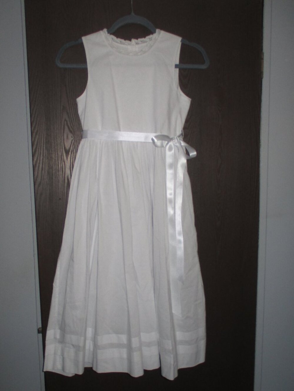 Strasburg Dress White Crisp Cotton Size 10 Flower Girl Special Occasion